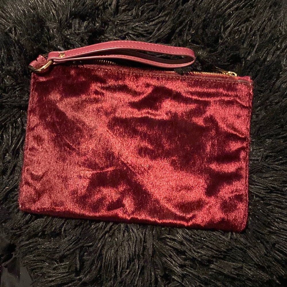 Faux fur wristlet